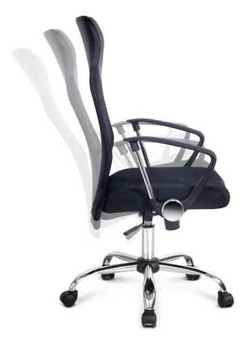 Cadeira De Escritório Ergonômica Estofado Sintético E Mesh