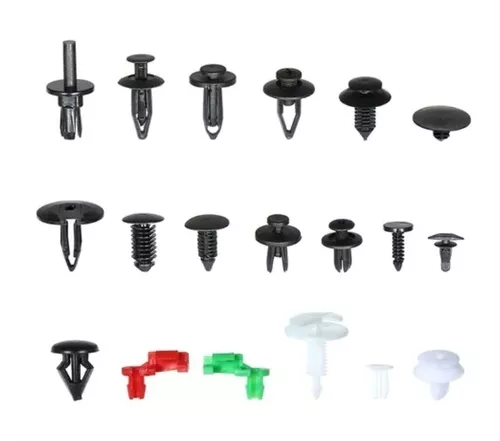 Kit 460 Clip Broche Retencion Plastico Auto Lata Tapabarro