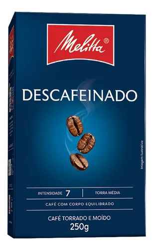 Café Torrado e Moído Descafeinado Melitta Caixa 250g