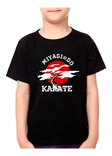 Camiseta Miyagi Cobra Kai Karate Kid Infantil 100% Algodão