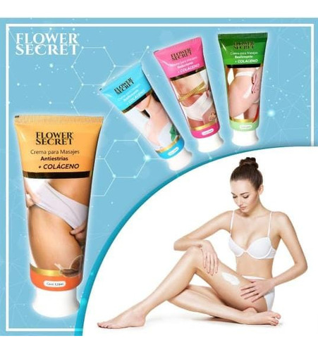 3 Cremas De Flower Secret Reductora Anti Estrias Reafirmante