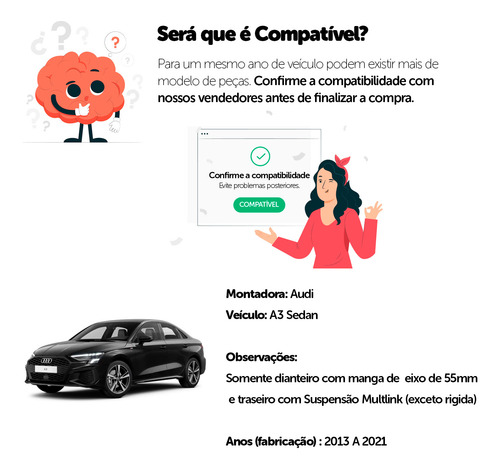 4 Amortecedores Kayaba Monroe Kits A3 Sedan Multlink 13/21