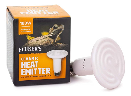 Emisor De Calor De Cerámica Flukers Para Reptiles, Negro, 10