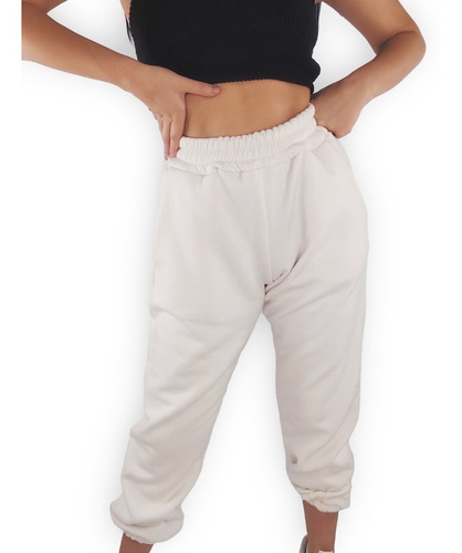 Pantalon Mujer Peluche - Jogging Con Piel Corderito Frizado 