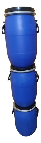 Tacho Tambor Cuñete C/suncho De Metal 30 Litros Azul (Usado)