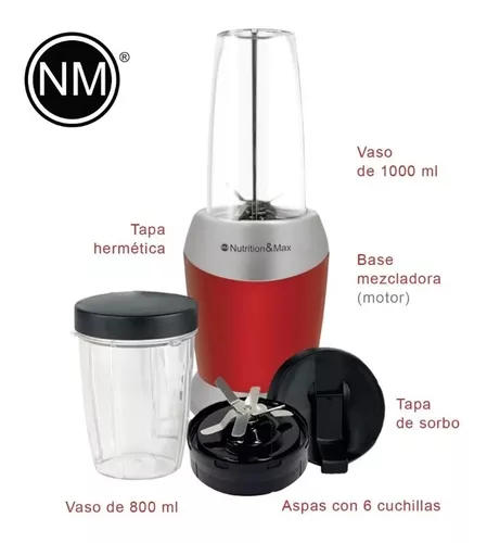 Licuadora Vaso Plastico 1 Velocidad Nutrition & Max