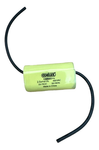 Capacitor Monofasico Corilux 450 Vac  2.5 Uf X 2 Unidades