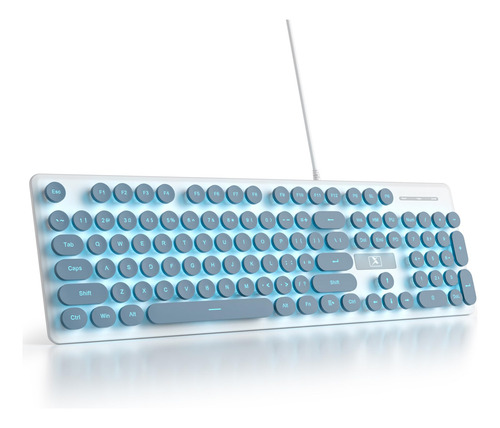 Teclado De Máquina De Escrever 104 Teclas Punk Gaming Retro