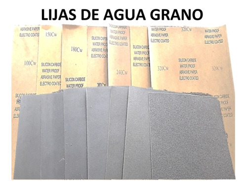 Lijas De Agua 100,150,180,200,240,280,320,400 X 5 Pliegos 