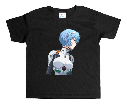 Remera Negra Adultos Evangelion R29