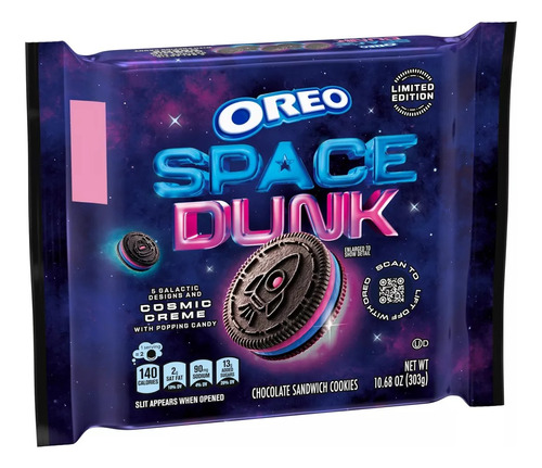 Galletas Oreo Space Dunk Crema Cósmica Azul 303g Importadas