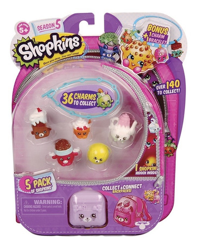 Shopkins Blister Kit Com 5 Shopkins Dtc 3581 Serie 5