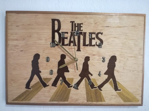 Reloj Artesanal De Madera The Beatles Abbey Road