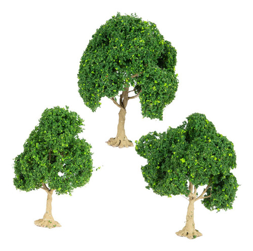 3x Árboles En Miniatura Para Paisaje Árboles Árbol Verde