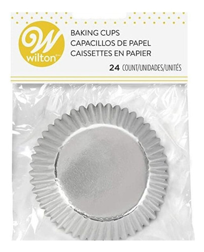 Capacillo Estándar Plateado Metálico C/24 Pzas Wilton