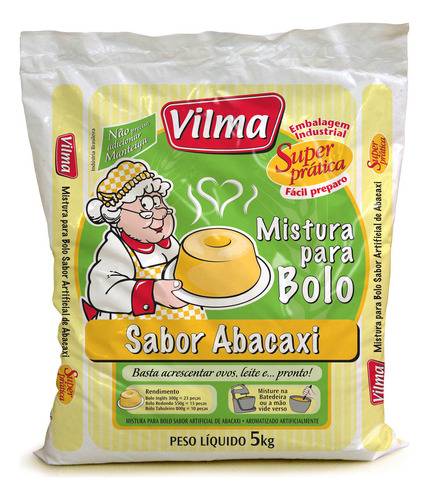 Mistura Para Bolo 5kg Sabor Abacaxi - Vilma