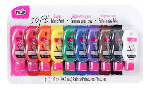 Kit De Pintura Para Tela Tulip - 10 Colores Arcoíris