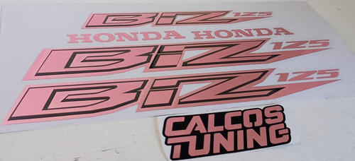 Calco Honda Biz 125 Rosa Cromado
