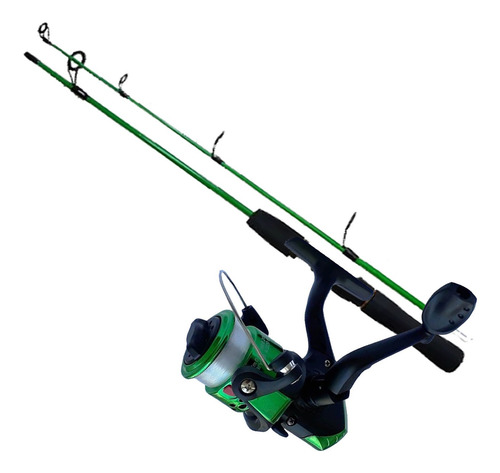 Imagem 2 de 5 de Conjunto 2 Varas Pesca Com 2 Molinetes Artigos De Pesca