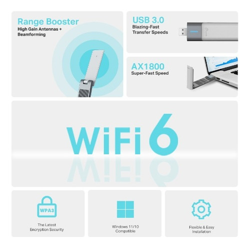 Adaptador Red Inalambrica Usb Tp-link Archer Tx20uh Wifi 6