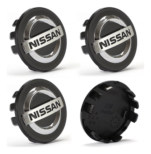 Pack 4 Tapas Centrales De Rueda Llantas De 54mm Para Nissan