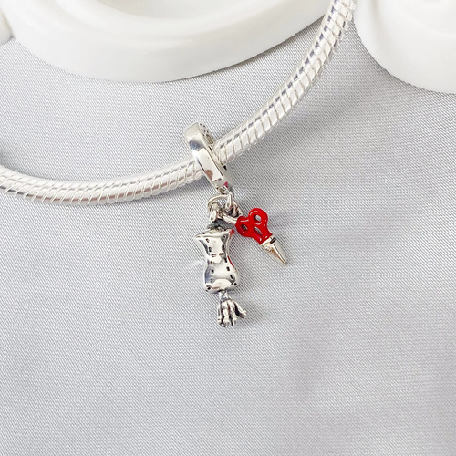 Dije Charm 100% Plata Ropa Vestir Moda Modista Diseño Plata