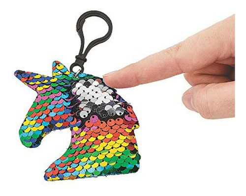 Fun Express - Clip De Mochila Con Lentejuelas Y Unicornio - 