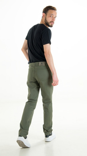 Pantalón Verde De Hombre De Gabardina De Vestir Polo Club 