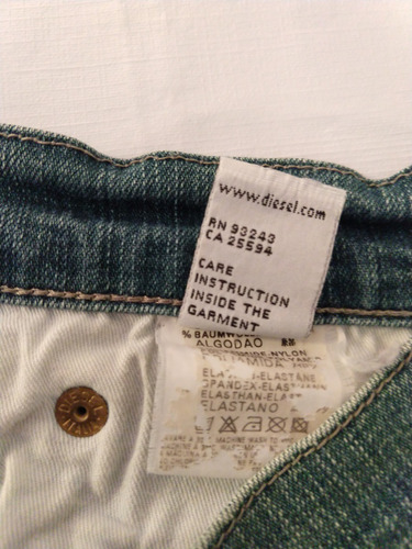 Diesel Calça Jeans 40 Importada Original Azul Esverdeada