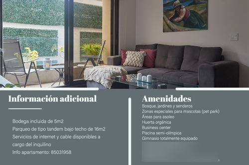 Imagen 8 de 8 de Se Alquila Apartamento Amueblado De 2 Habitaciones En Condominio Ábitu, Curridabat