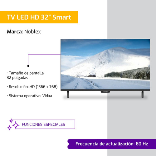Tv Led Hd 32 Smart Noblex Vidaa 91dv32x5050