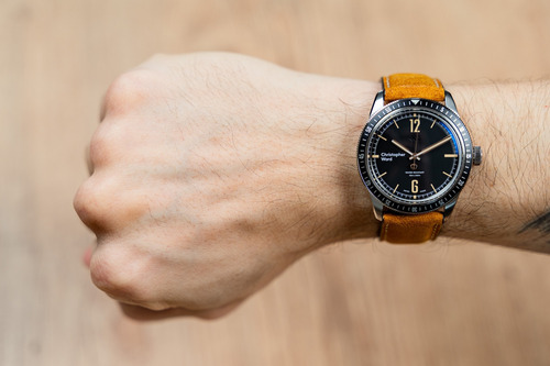 Relógio Christopher Ward C65 Trident Vintage Dive Mechanical Marrom