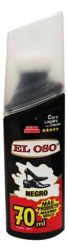 Cera Líquida Para Calzado El Oso Color Negro 70ml