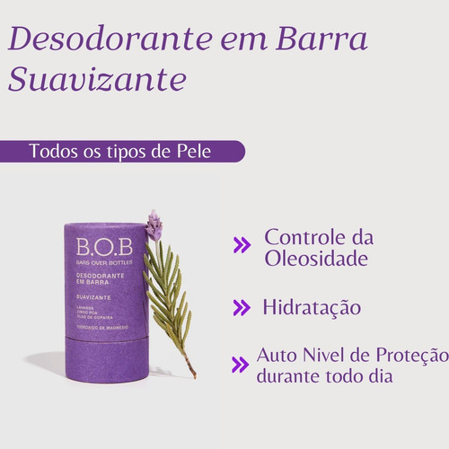 Desodorante Em Barra Suavizante 50g - B.0.b