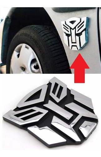 Adesivo Emblema Tuning Cromado Transformers Autobot Camaro