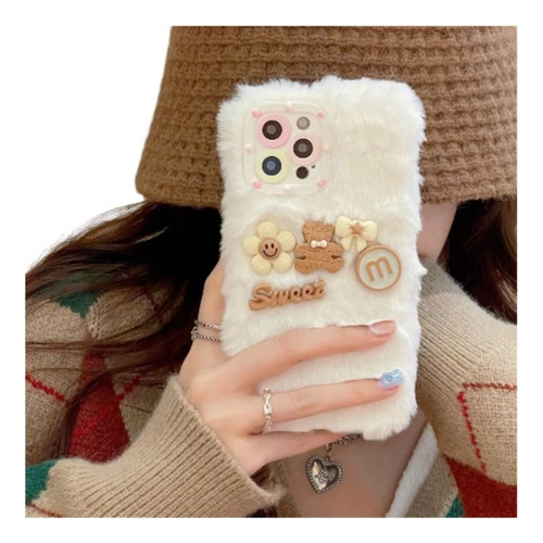 Funda Para iPhone Con Diseño Koreano Ins De Peluche Galleta