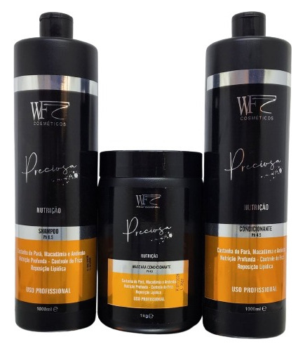 Kit Nutrição Precioza Sh 1 L - Mas 1 Kg - Con 1 L W F Export