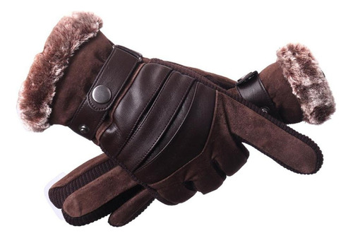 Guantes De Nieve A Prueba De Viento Piel De Cerdo Ajustable