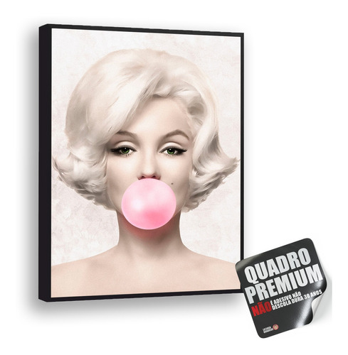 Quadro Lindo Marilyn Monroe Mascando Chiclete Grande 