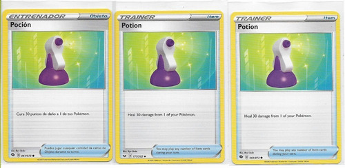 Pokémon Poción X3 61/73 Common.