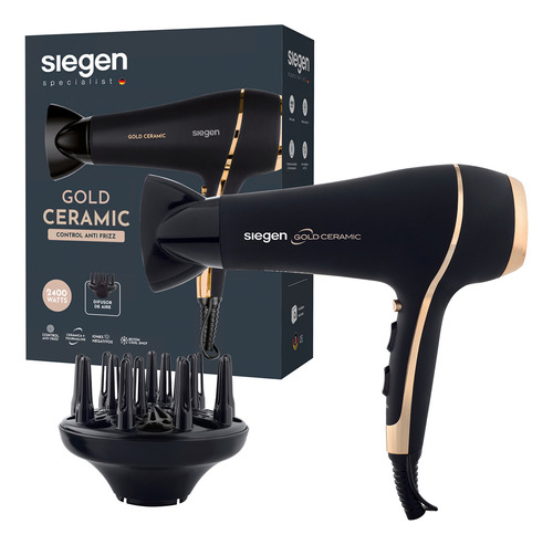 Secador De Pelo Siegen Sg-3035 Color Negro