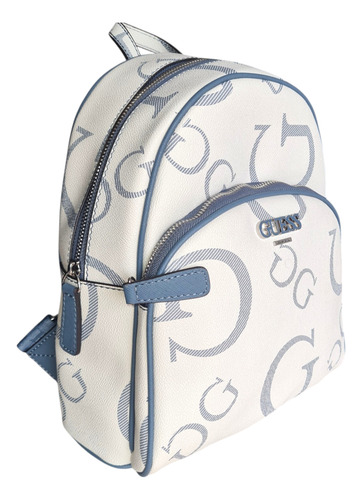 Exclusiva Mochila Urbana Guess Multilogo Nueva Colección Blanco Multilogo