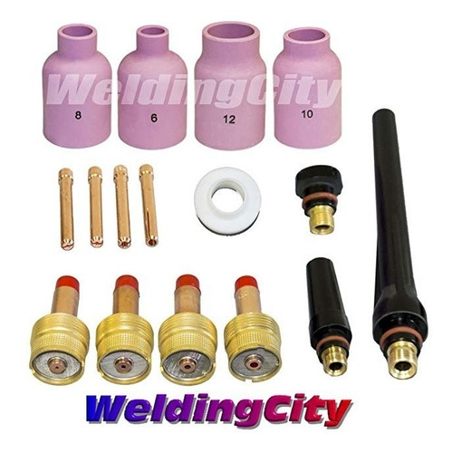 Weldingcity De Soldadura Tig De Lentes Grandes De Gas Kit De