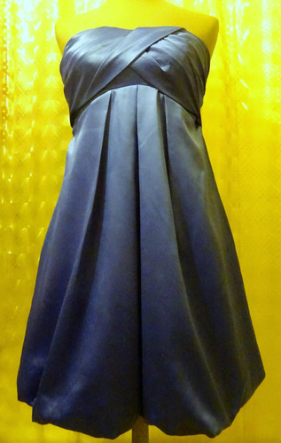 Vestido Strapless Mini  Azul Francia  Fiestas 15 - Talle M