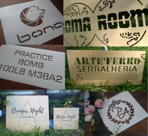 Stencil Flor De Lotus 2 Unidades 30cm X 4cm Em Pvc