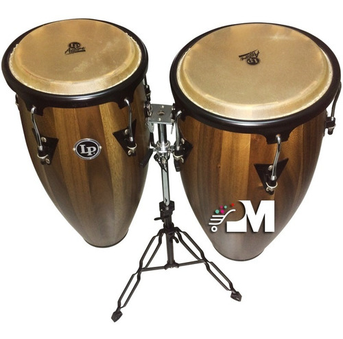 Imagen 4 de 7 de Quinto Y Conga Lp Aspire Color Madera Roble Siam Con Soporte