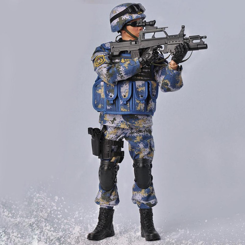 1/6 De Ação Do Soldados De Brinquedo Com Acessórios Azul
