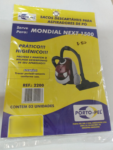 Saco Para Aspirador Mondial Next 1500 Ref. 2200