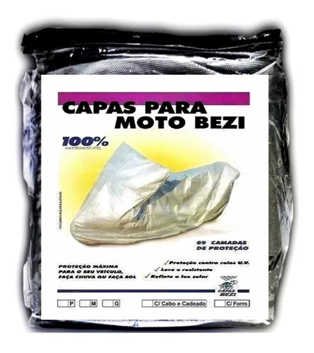Capa Cobrir Moto Proteção 100% Forrada P M G Bezi Jacaré