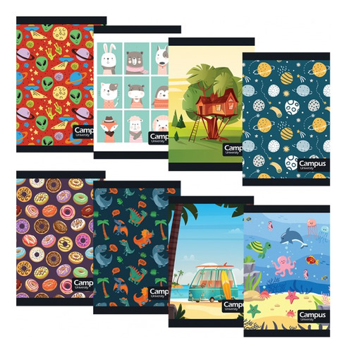 Pack 20 Libretas Campus 48 Hojas Escolar 10 X 15 Cm Rayado